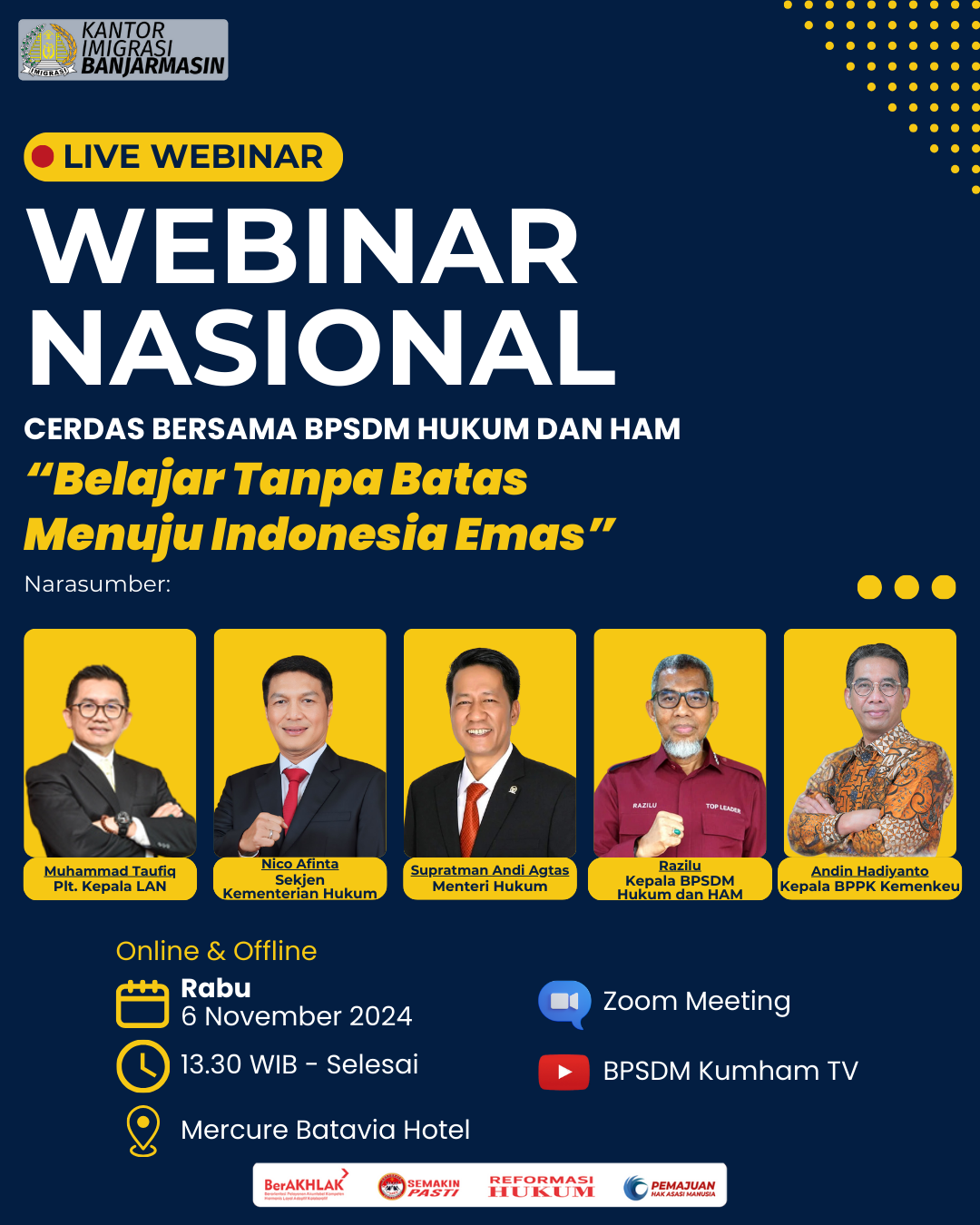 Webinar Nasional Kanim Banjarmasin 1080 x 1350 px